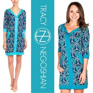 Tracy Negoshian | Blue & Pink Pucci-style Dress | Large